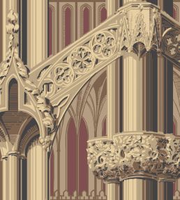 Gothic Wallpaper by Farrow & Ball Red