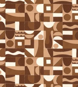 Gourna Wallpaper by Casamance Terracotta/Cuivre