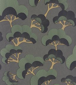 Goyo Matsu Wallpaper by Casadeco Anthracite