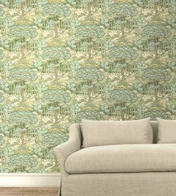 Ruskin Wallpaper by GP & J Baker Green