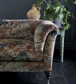 Ramayana Velvet Fabric by GP & J Baker Indigo/Red