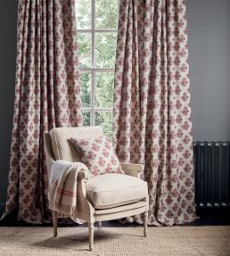 Poppy Paisley Fabric by GP & J Baker Red