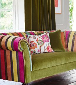Dryden Fabric by GP & J Baker Teal/Gilt