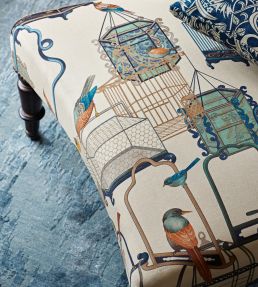 Menagerie Velvet Fabric by GP & J Baker Parchment