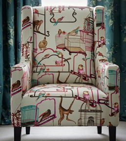 Menagerie Velvet Fabric by GP & J Baker Aqua