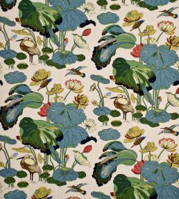 Nympheus Linen Fabric by GP & J Baker Stone/Pistachio