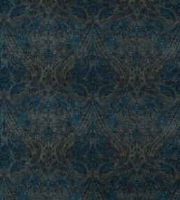 Royal Damask Velvet Fabric by GP & J Baker Sapphire