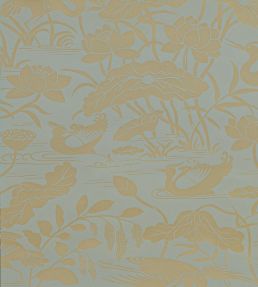 Heron & Lotus Flower Wallpaper by GP & J Baker Eucalyptus