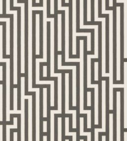 Fretwork Wallpaper by GP & J Baker Charcoal