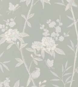 Peony & Blossom Wallpaper by GP & J Baker Soft Blue