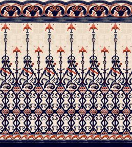 Gracia Mural by Tres Tintas Dark blue