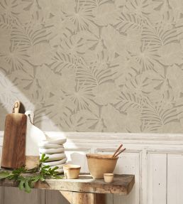 Granada Wallpaper by Casadeco Beige Lin