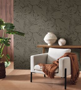 Granada Wallpaper by Casadeco Noir Fusain