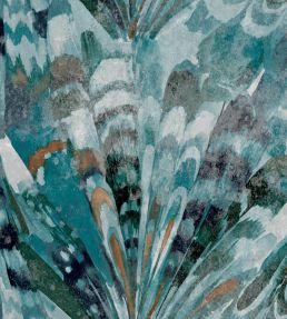 Grande Rutland Fabric by Arley House Teal