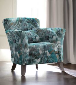 Grande Rutland Fabric by Arley House Teal