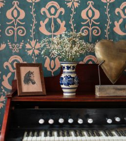 Grandma's Stencil Wallpaper by MINDTHEGAP Anthracite