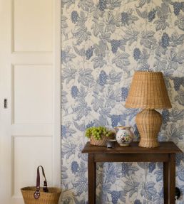 Grape Thief Wallpaper by Langelid Von Bromssen Faded Denim