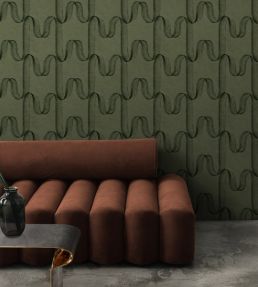 Graphite Wallpaper by Coordonne Olive