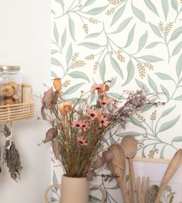 Grasse Wallpaper by Caselio Vert Deau