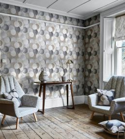 Grayson Wallpaper by Prestigious Textiles Indigo