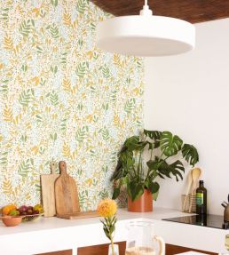 Joy Wallpaper by Caselio Vert Orange