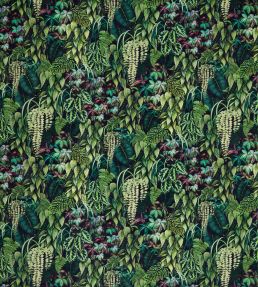 Green Wall Velvet Fabric by Osborne & Little Green