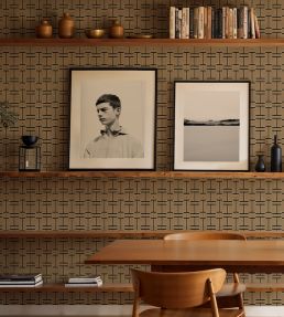 Grid Wallpaper by Coordonne Olive