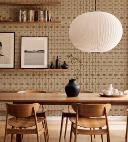 Grid Wallpaper by Coordonne Sand