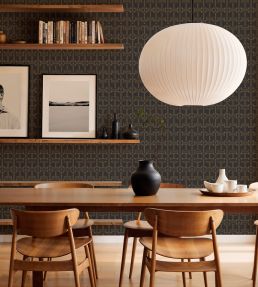 Grid Wallpaper by Coordonne Slate