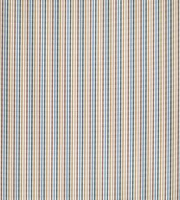 Grove Stripe Fabric by Clarke & Clarke Mustard/Terracotta/Storm