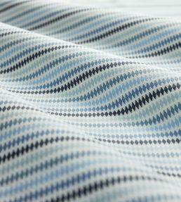Grove Stripe Fabric by Clarke & Clarke Sky/Midnight/Indigo