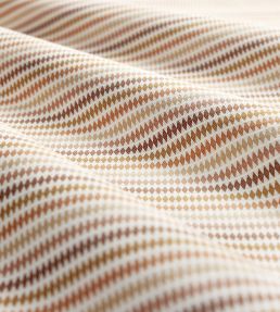 Grove Stripe Fabric by Clarke & Clarke Spice/Rust/Terracotta