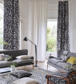 Guerbois Fabric by Designers Guild Charcoal