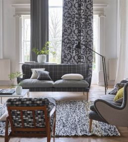 Guerbois Fabric by Designers Guild Charcoal