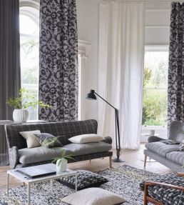 Guerbois Fabric by Designers Guild Charcoal