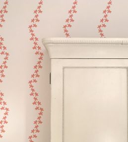 Guirlande Wallpaper by Ottoline Coral