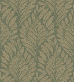 Gustav Wallpaper by Casamance Vert de gris/dore