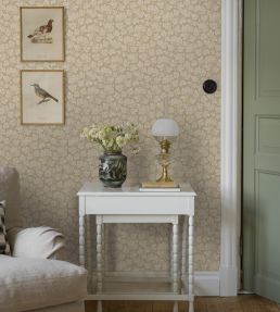Hagtorn Wallpaper by Borastapeter Beige