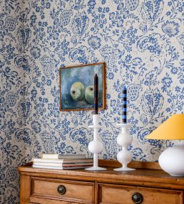 Halcyon Days Wallpaper by Langelid Von Bromssen True Blue