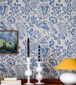 Halcyon Days Wallpaper by Langelid Von Bromssen True Blue