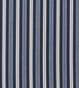 Hammersmith Woven Stripe Outdoor Fabric by Morris & Co Indigo