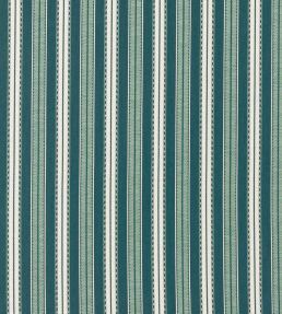 Hammersmith Woven Stripe Outdoor Fabric by Morris & Co Teal