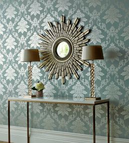 Hampton Wallpaper by 1838 Wallcoverings Duck Egg Blue