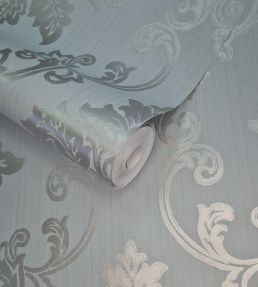 Hampton Wallpaper by 1838 Wallcoverings Duck Egg Blue
