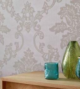 Hampton Wallpaper by 1838 Wallcoverings Ivory Cream