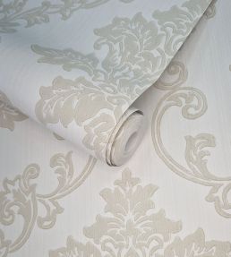 Hampton Wallpaper by 1838 Wallcoverings Ivory Cream