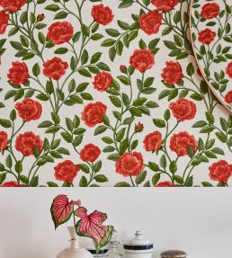 Hampton Roses Wallpaper by Cole & Son Cream Forest