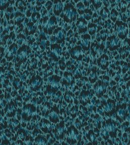 Hand Painted Leopard Wallpaper by Cole & Son Petrol & Teal