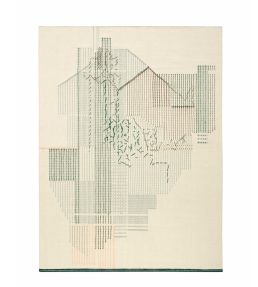 GAN Backstitch Composition rug Green 02LN628RWC0-170240 Green