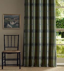 Hanover Check Fabric by Morris & Co Forest